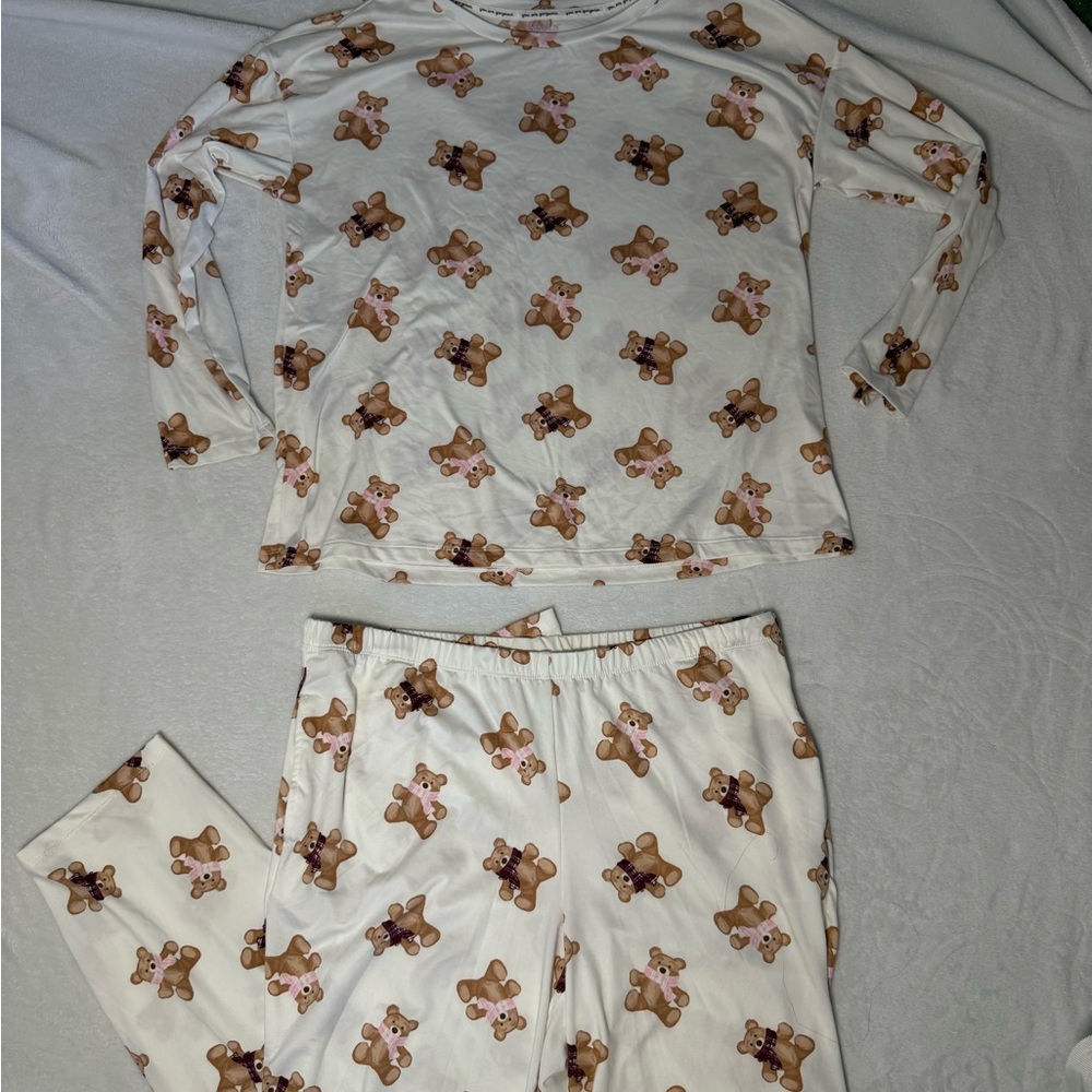 Adorable Teddy Bear Print Kids Pajamas